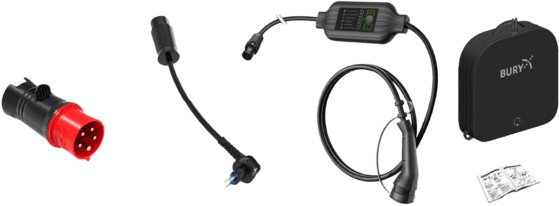Stacion karikimi portativ Bury PowerFlash PF9050, 5000mAh, set konektorësh, i zi