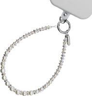 Varëse telefoni Crong Phone Charm Silver Beads, rruaza dekorative, adapter universal, e argjendtë