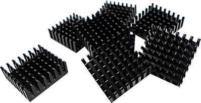 Set disipatorësh Qnap HS-M2SSD-01, 8 copa 14x14 mm, ngjitje vetëngjitëse, i zi
