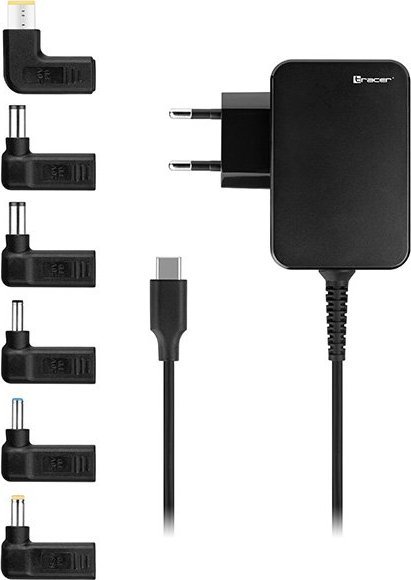 Универзален адаптер за лаптоп Tracer Prime, 65W, 7 во 1, црн