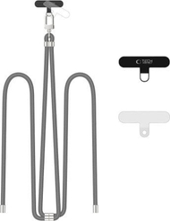Varëse crossbody për telefon Tech-Protect C7S Rope, me adapter, gri argjendi