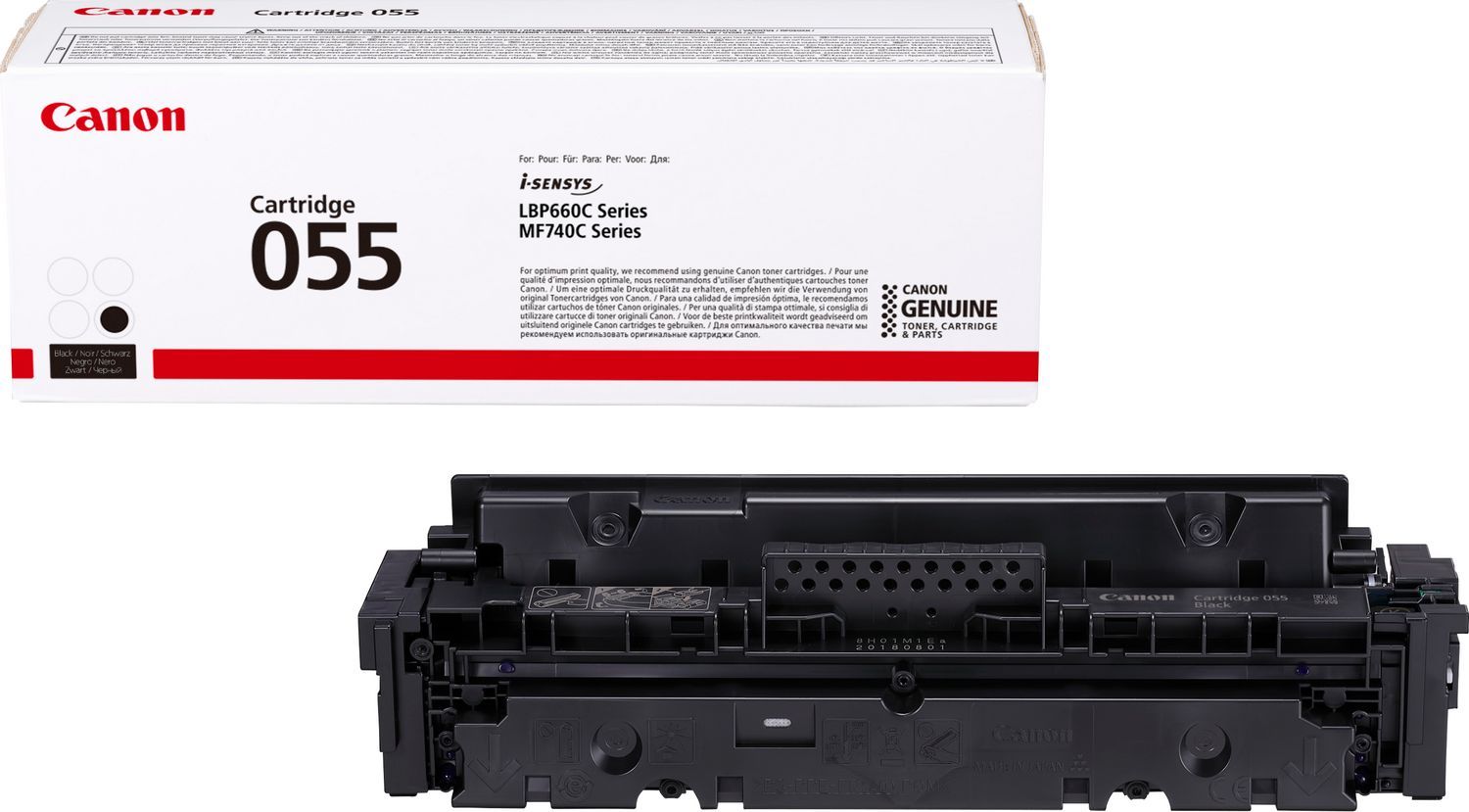 Toner Canon Cartridge 055, origjinal, 2300 faqe, i zi