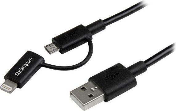 Kabllo ZOOLEK LTUB1MBK, USB - micro USB, Lightning, 1m, i zi,