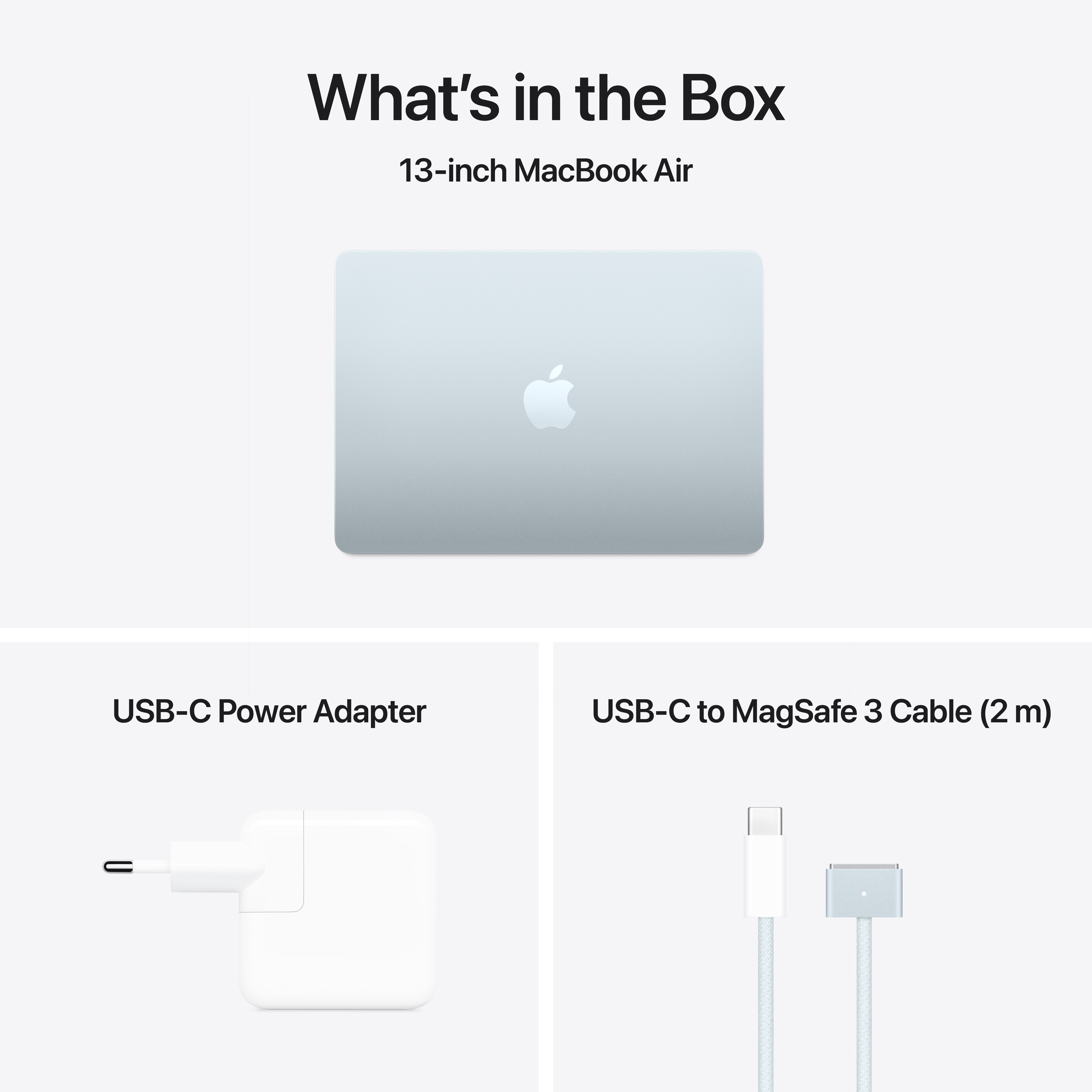 Apple MacBook Air, 13.6", M4 10-core, 16GB, 512GB SSD, 10-core GPU, Sky Blue