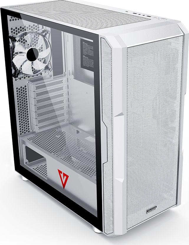 Kasë Modecom Volcano Amirani ARGB, e bardhë, Midi Tower