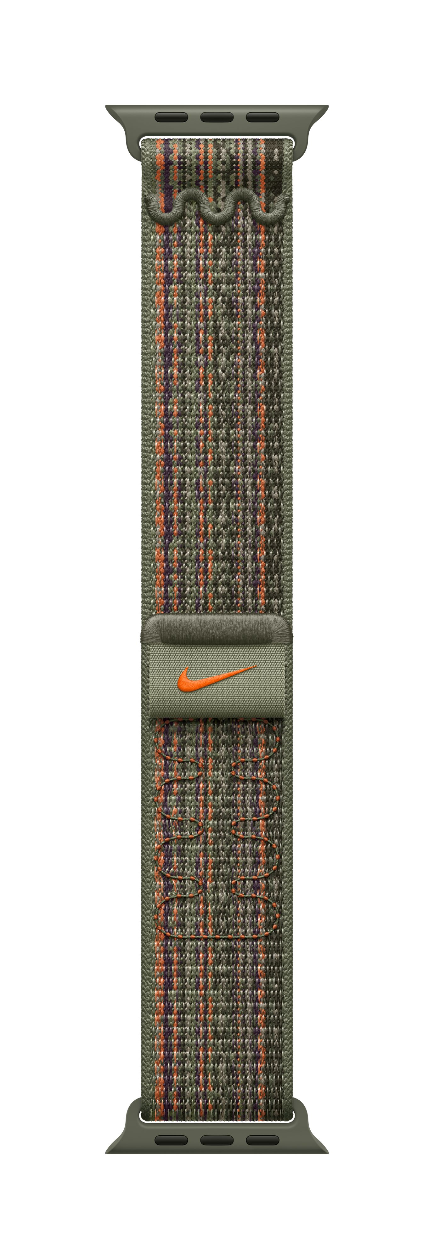 Apple Watch 41mm Nike Band, Sequoia/Orange Nike Sport Loop