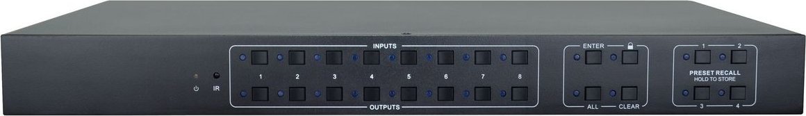 Ndërrues matriks HDMI VivoLink 2.0 8x8, 4K UHD, i zi