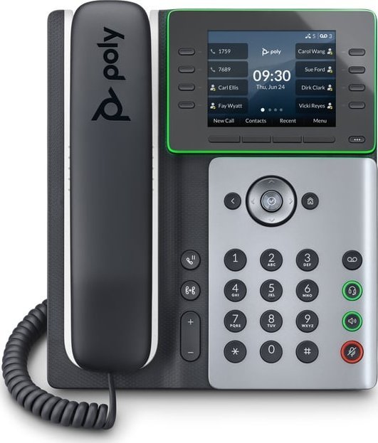 Telefoni IP HP Poly Edge E350, Bluetooth 5.0, PoE, i zi