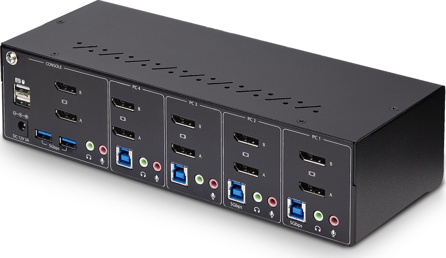 Switch KVM StarTech 4 porta, Dual Monitor DisplayPort, 4K 60Hz, i zi