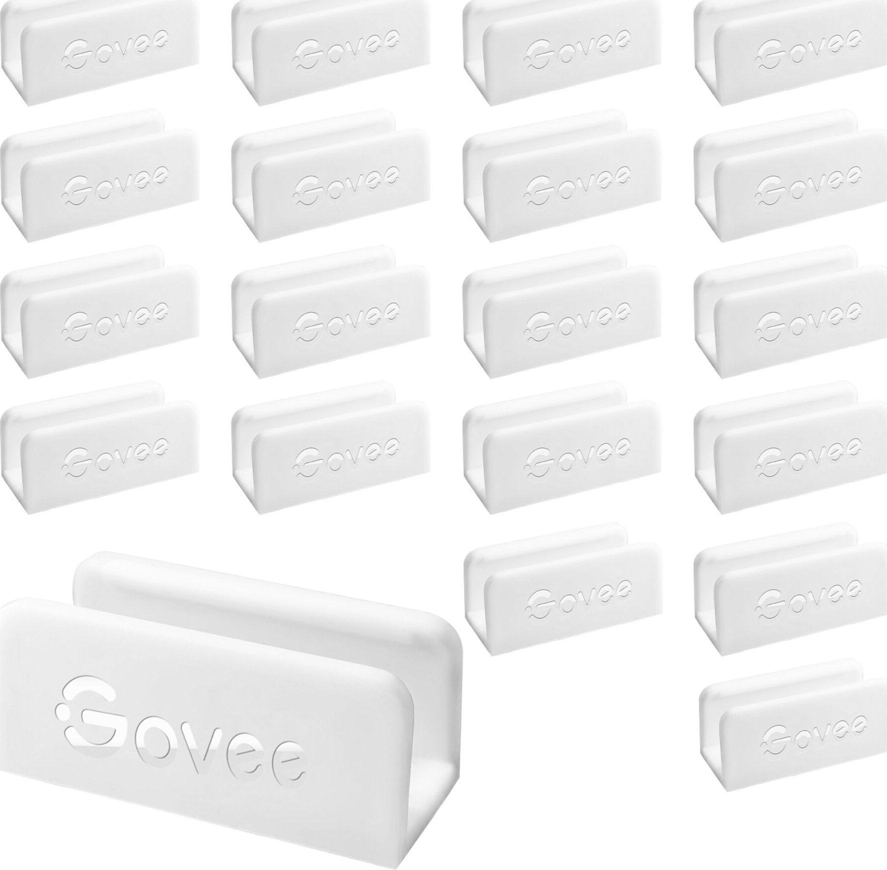 Mbajtëse plastike Govee RGBIC Neon, për H61A0 dhe H61A2, ngjitëse, transparente