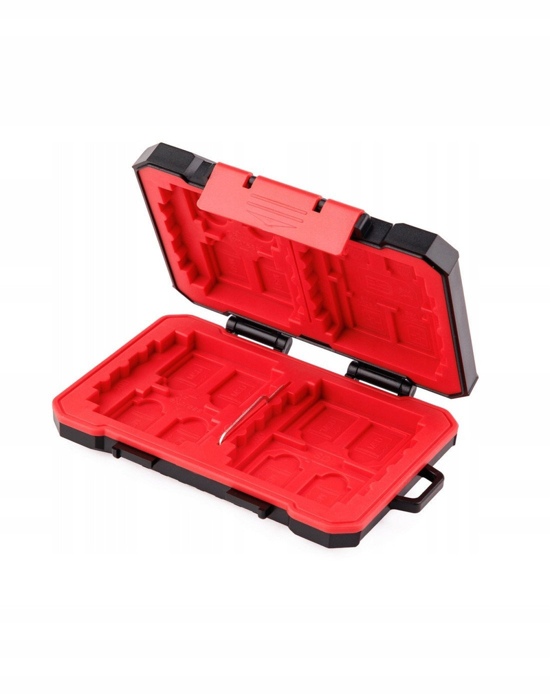 Kuti për kartela memorie Calumet Memory Card Case, rezistente ndaj ujit, trup i fortë, e zezë