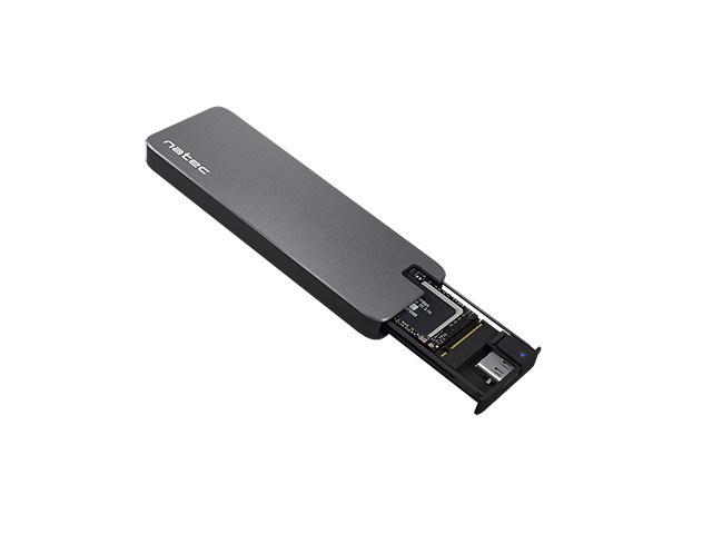 Kuti e jashtme SSD Natec RHINO, M.2 NVMe, USB-C 3.2 Gen 2, alumini