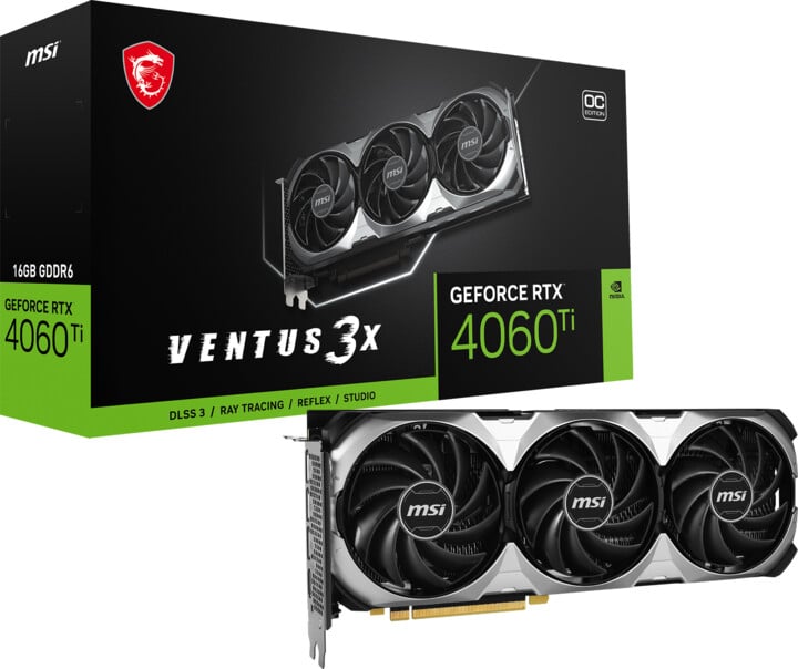 Kartelë grafike MSI GeForce RTX 4060 Ti Ventus 3X OC 16GB GDDR6