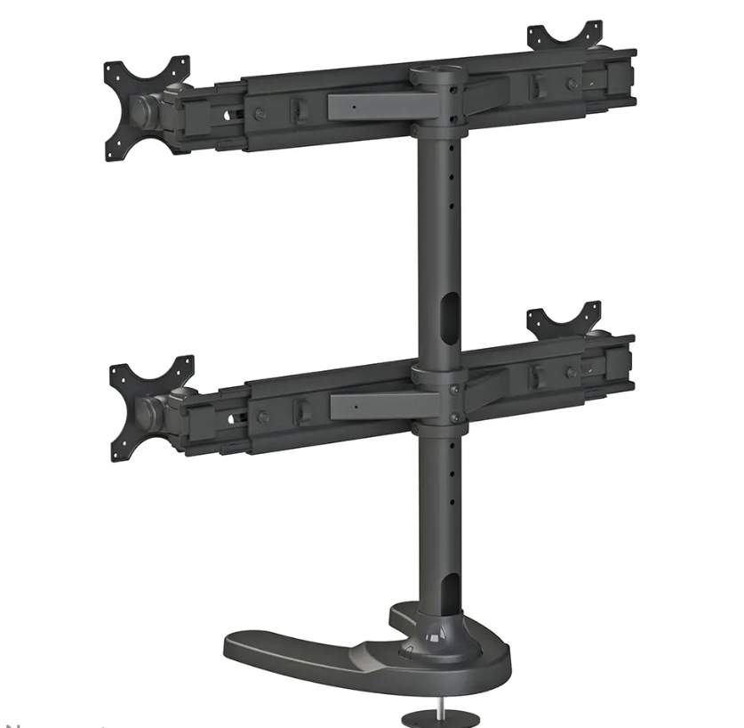 Qëndrim tavoline për 4 monitorë Neomounts FPMA-D700DD4, 19"-30", VESA 75x75 100x100, i zi