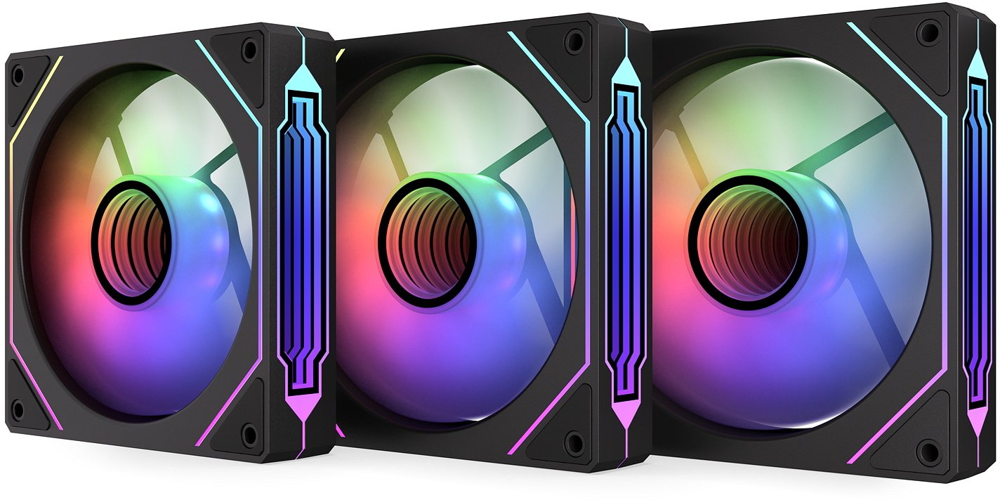 Ventilator PC Krux Corvus Reverse 120 ARGB, 3-pack, PWM, i zi