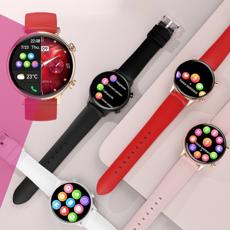 Smartwatch Rubicon Watch, pranon SMS dhe thirrje, ekran i zi