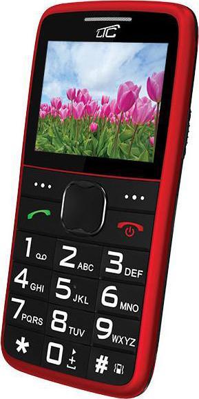 Telefoni Maxcom MOB20, 900mAh, microSD, i kuq e zi