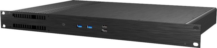 Куќиште за компјутер Akasa Galileo TU3 Plus, Thin Mini ITX, пасивно ладење, алуминиум, црно