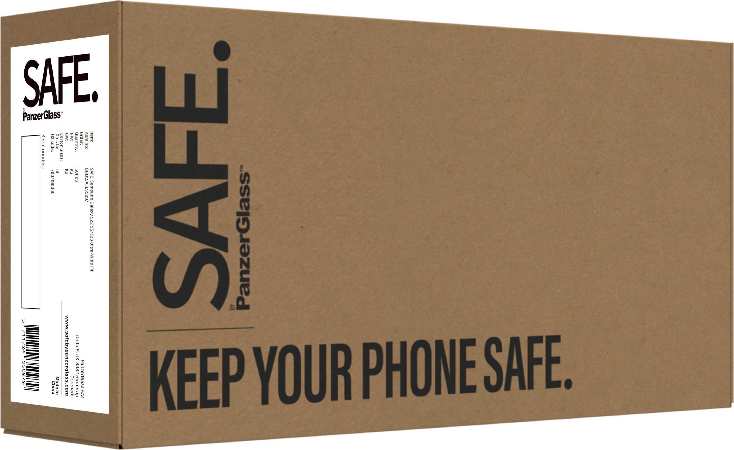 Xham mbrojtës PanzerGlass SAFE Samsung Galaxy S22 5G S23, Ultra Wide Fit, xham i temperuar, transparent