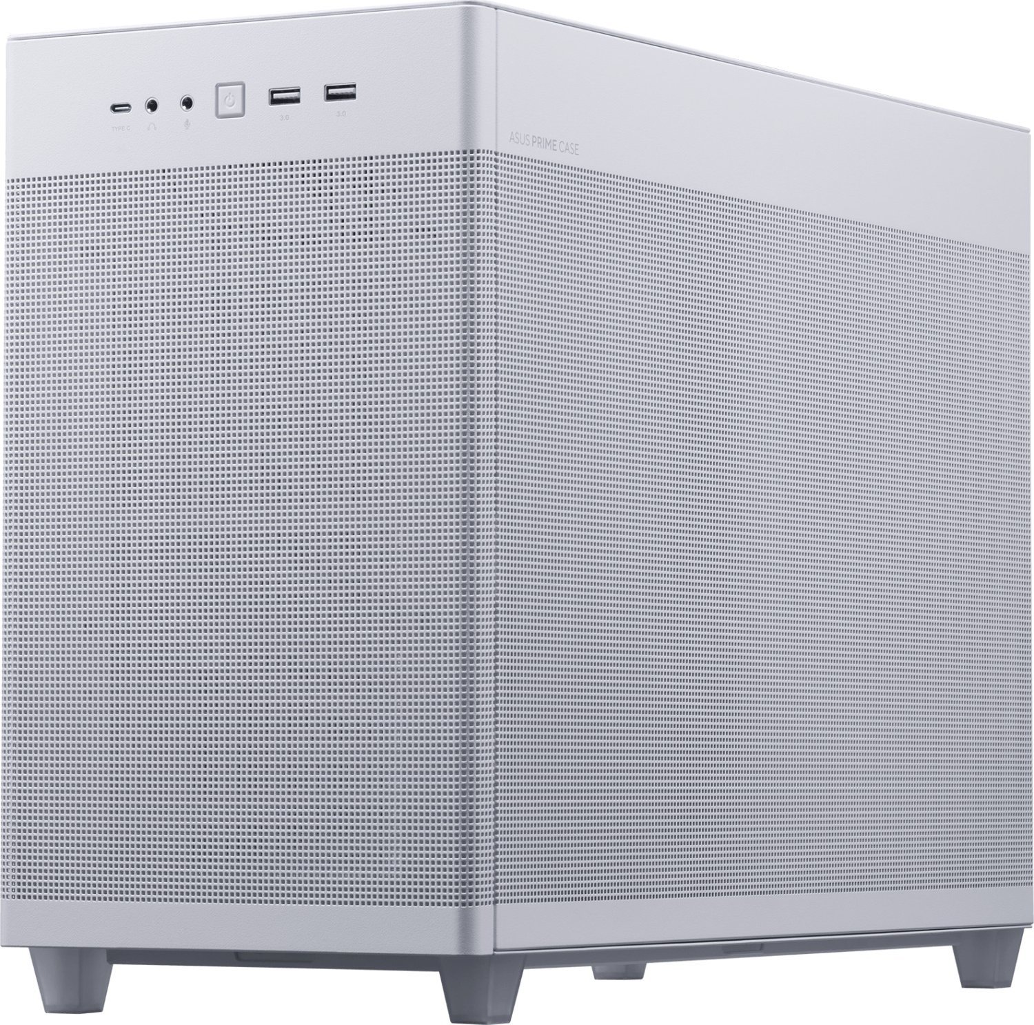Kasa kompjuteri ASUS PRIME AP201, Small Tower, xham i temperuar, e bardhë
