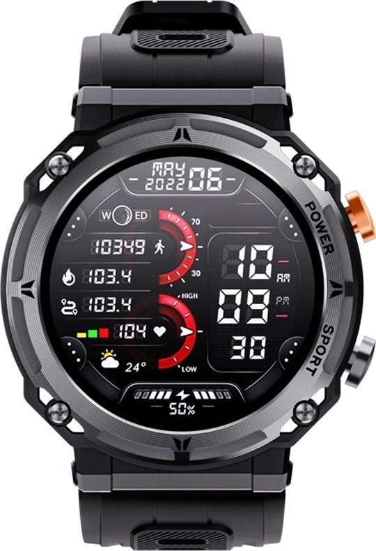 Smartwatch Veltori VT130-1, 1.39", Bluetooth 5.2, me rrip silikoni i zi