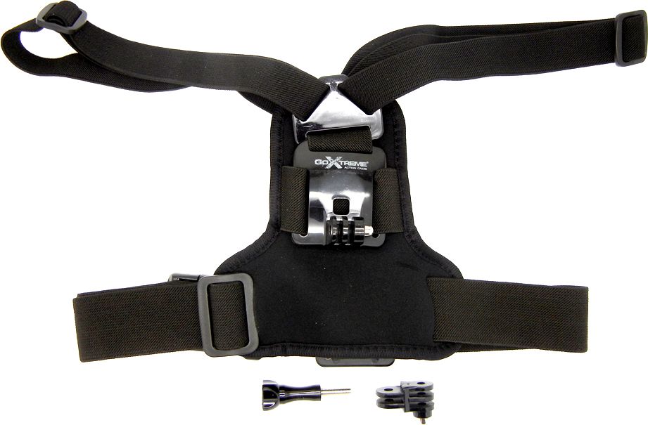 Mbajtëse kraharori EasyPix për GoPro 55232, rripa të rregullueshëm, e zezë