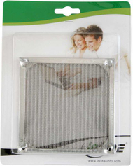 Filtër pluhuri InLine 33378A për ventilator 80mm, alumini, argjendtë