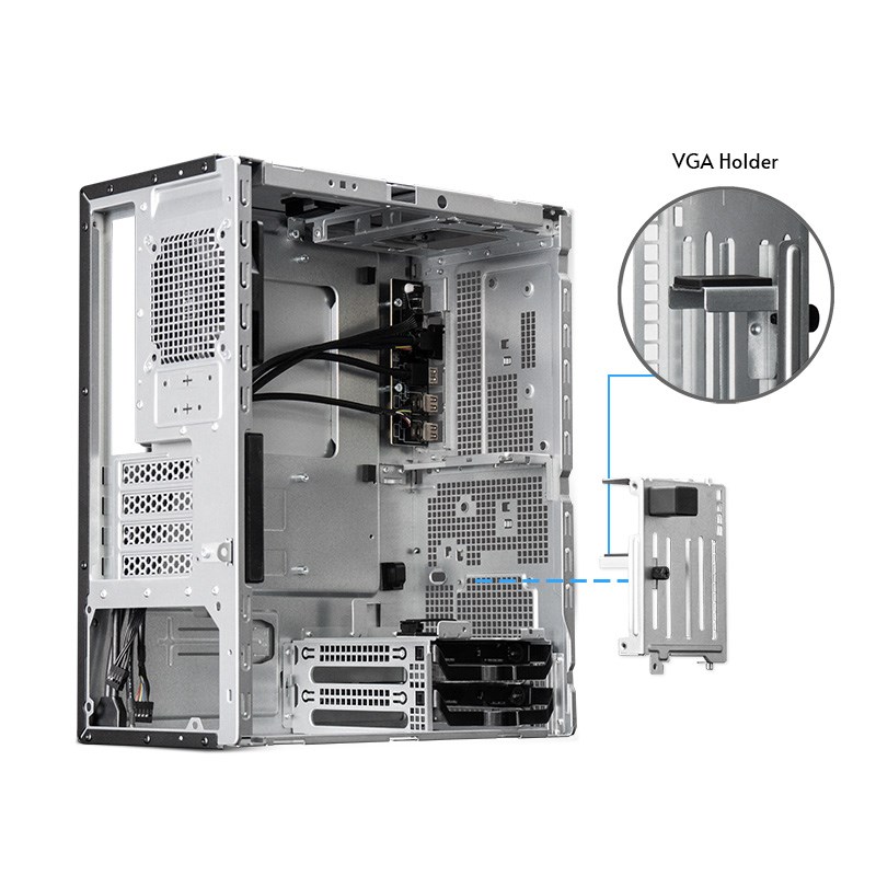 Kasa kompjuteri Chieftec MINI UNI BS-20B-OP, mini tower, e zezë