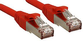 Kabllo patchcord Lindy S/FTP, Cat.6, LSOH, 3m, e kuqe