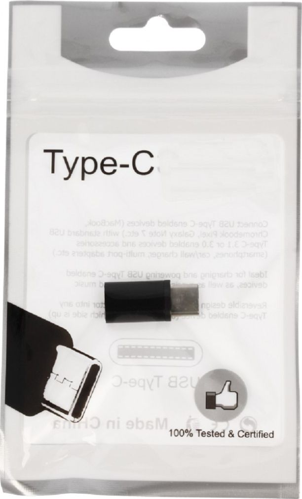 Adapter celularësh Partner Telecom Converter OEM, Micro USB në USB Type C, i zi