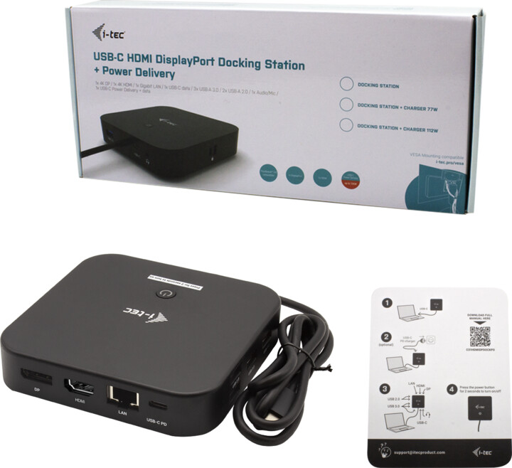 Docking station i-tec USB-C, PD 100W