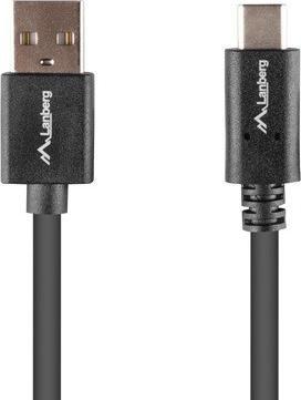 Kabllo USB Lanberg USB A në USB C, 1.8m, Quick Charge 3.0, e zezë