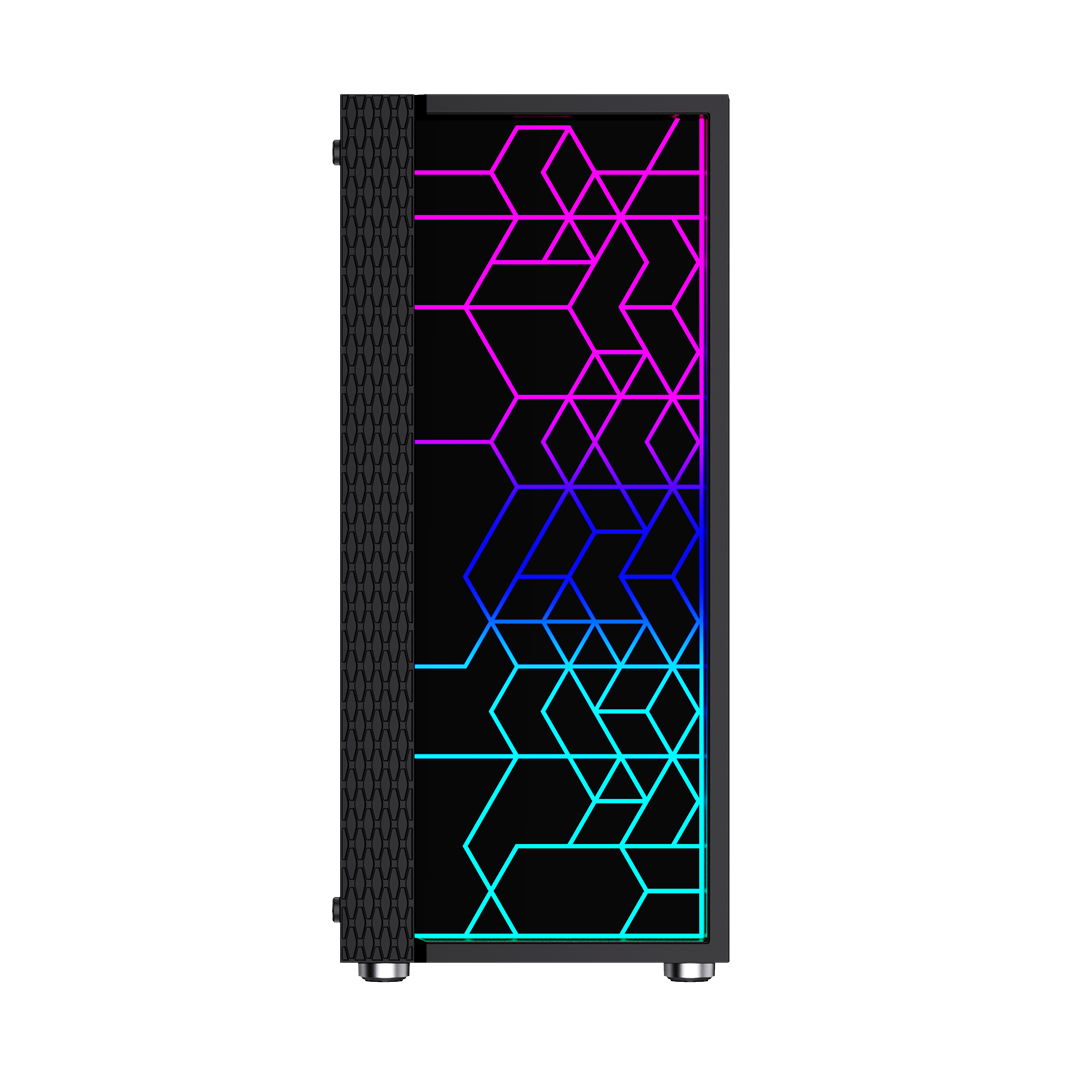 Kuti kompjuteri Gembird Fornax 2500, Mid Tower ATX, panel xhami, e zezë