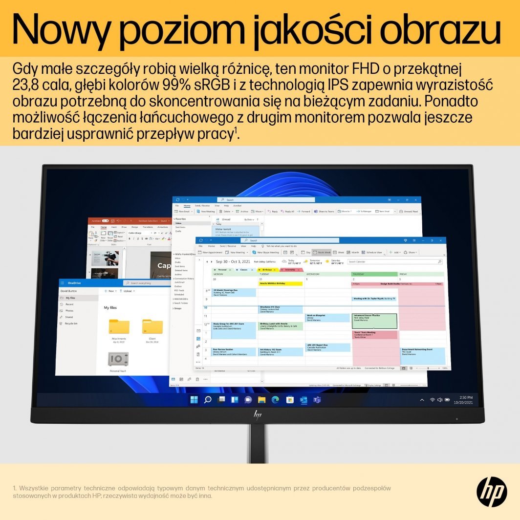 Monitor HP E24u G5, 23.8'', 1920 x 1080, i zi