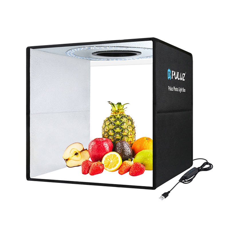 Çadër fotografike Puluz PU5041B, 40cm, LED 3200-6500K, e zezë
