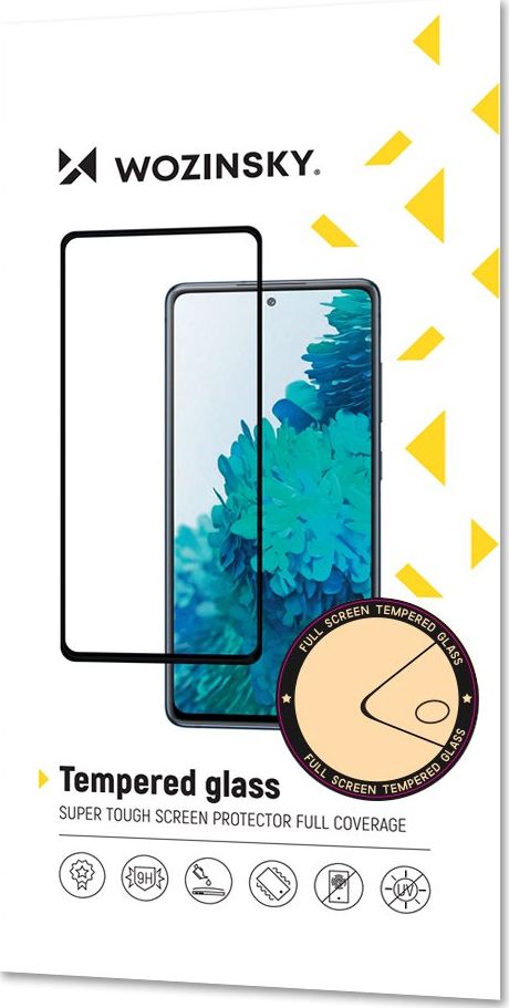 Stikla mbrojtëse Wozinsky Super Durable, për Samsung Galaxy A22 4G, Full Glue, kornizë case friendly, e zezë