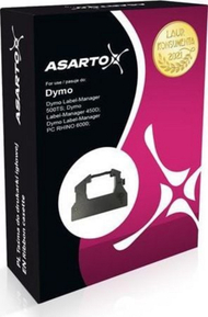 Shirit etiketa Asarto për DYMO D6/7 S0720780, 12mm, tekst i zi sfond i bardhë