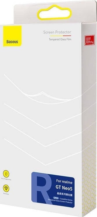Mbrotës ekrani Baseus për realme GT Neo5, xham i temperuar, transparent
