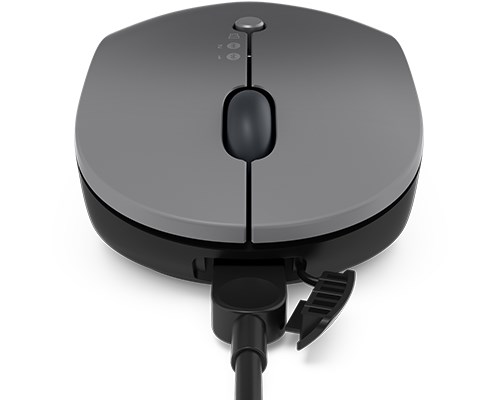 Maus Lenovo Go Multi-Device, Wireless dhe Bluetooth, 2400 DPI, i hirtë