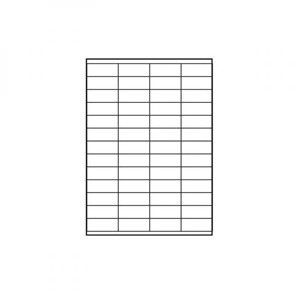 Самолеплива етикета LOGO 52.5 x 21.2 mm, A4 мат, 56 етикети по лист, бели