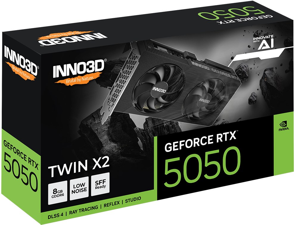Kartelë grafike INNO3D GeForce RTX 5050 TWIN X2 NVIDIA, 8GB, GDDR6