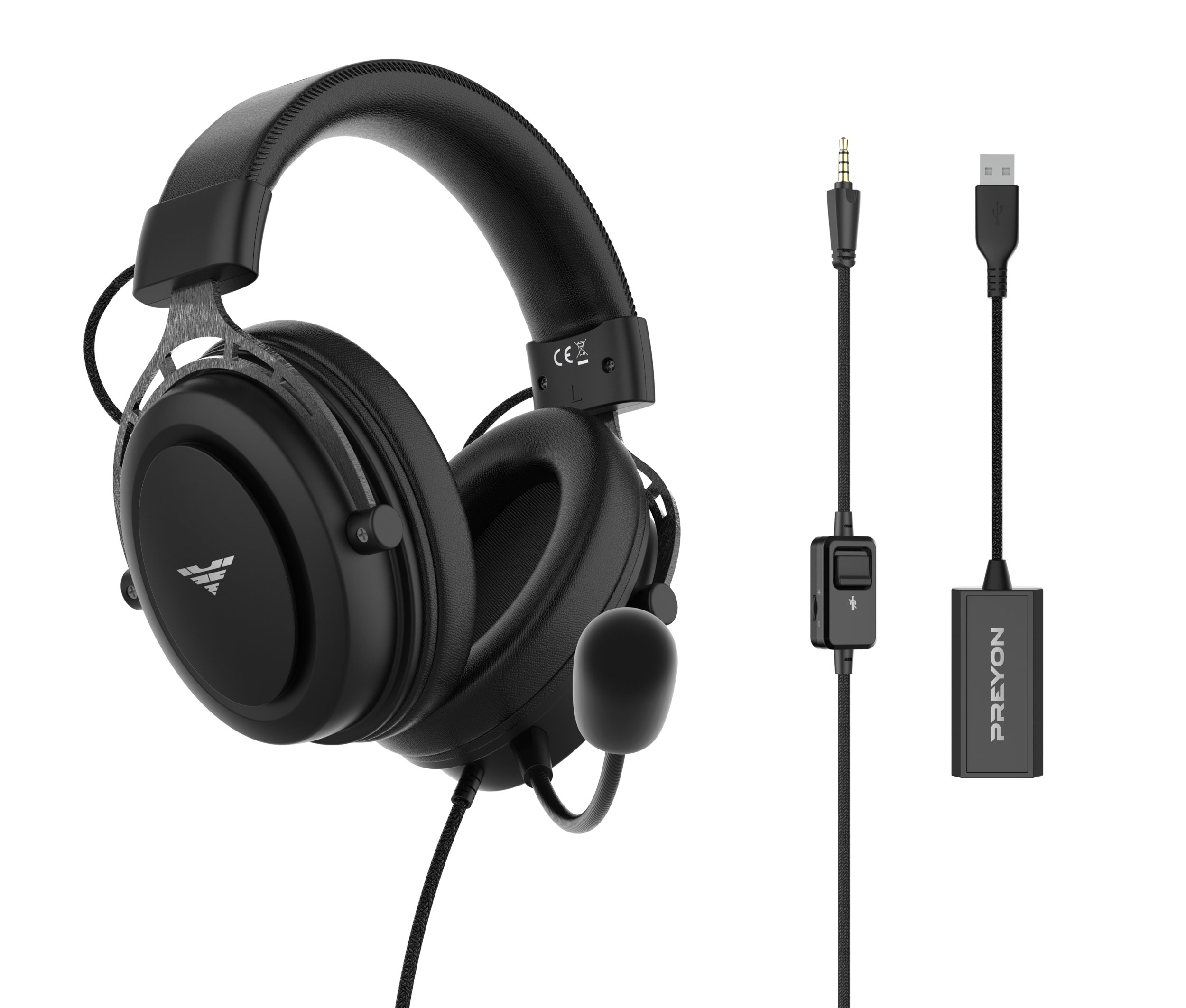 Kufje Preyon Storm Fly II PSF253B, USB, të zeza