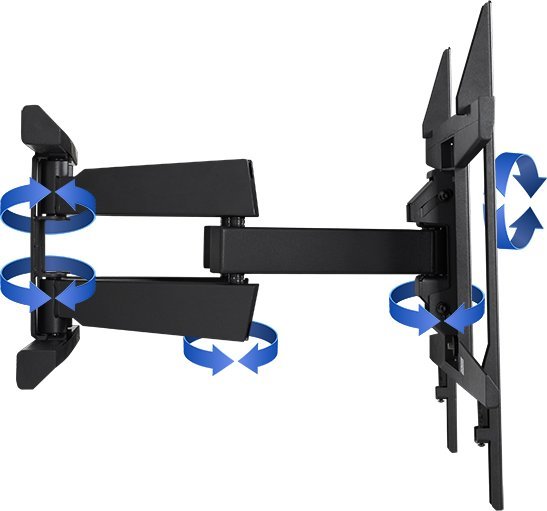 Monto TV B-Tech Heavy Duty Twin Cantilever BT8221, 65-120", VESA 800x600, e zezë