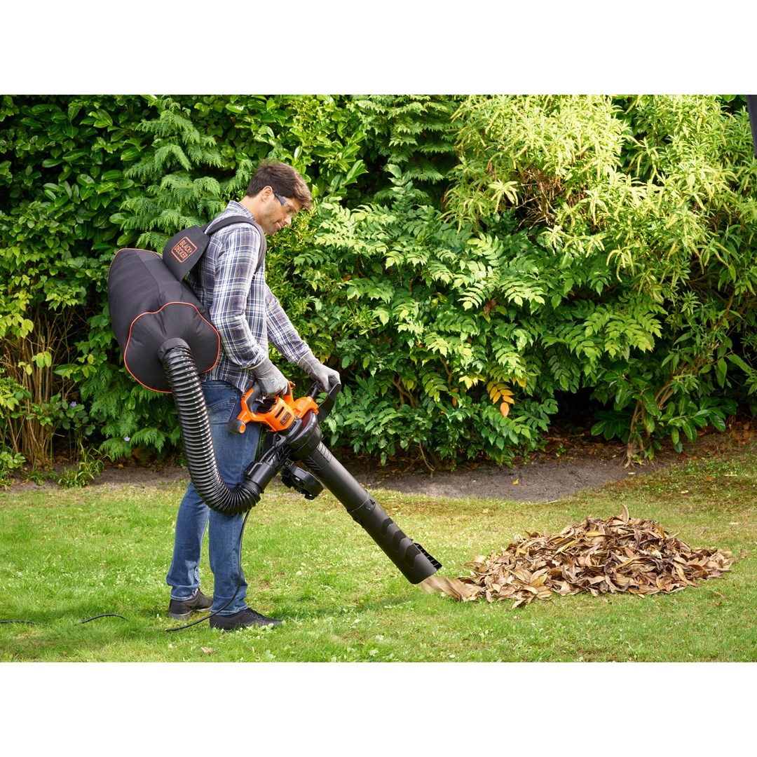 Fshesë kopshti Black&Decker BEBLV300, 3000W, thithëse dhe fryrëse, portokalli