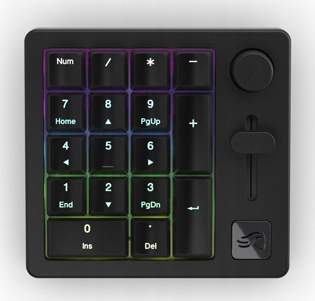 Tastierë numerike Glorious GMMK Numpad Prebuilt, wireless, USB C, e zezë