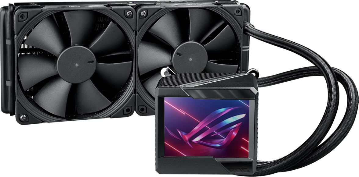 Sistem ftohës me ujë Asus ROG Ryujin II 240, 240mm, ekran LCD 3.5", i zi