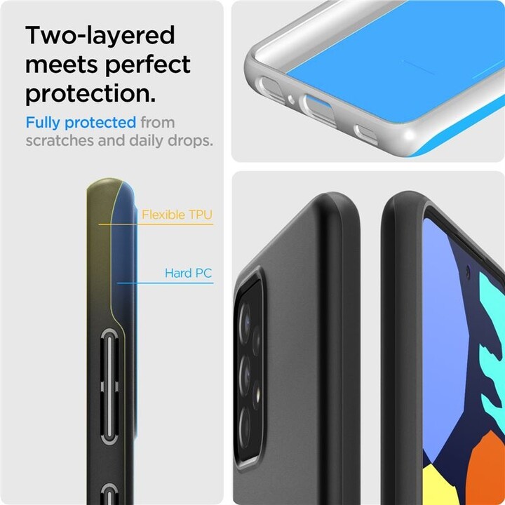 Spigen Thin Fit Заштитна маска за Samsung Galaxy A52 / A52 (5G), црна