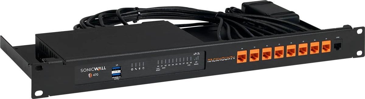 Raft montimi Rackmount.IT RM-SW-T11 SonicWall TZ270 TZ370 TZ470, për rack 19", Jet Black