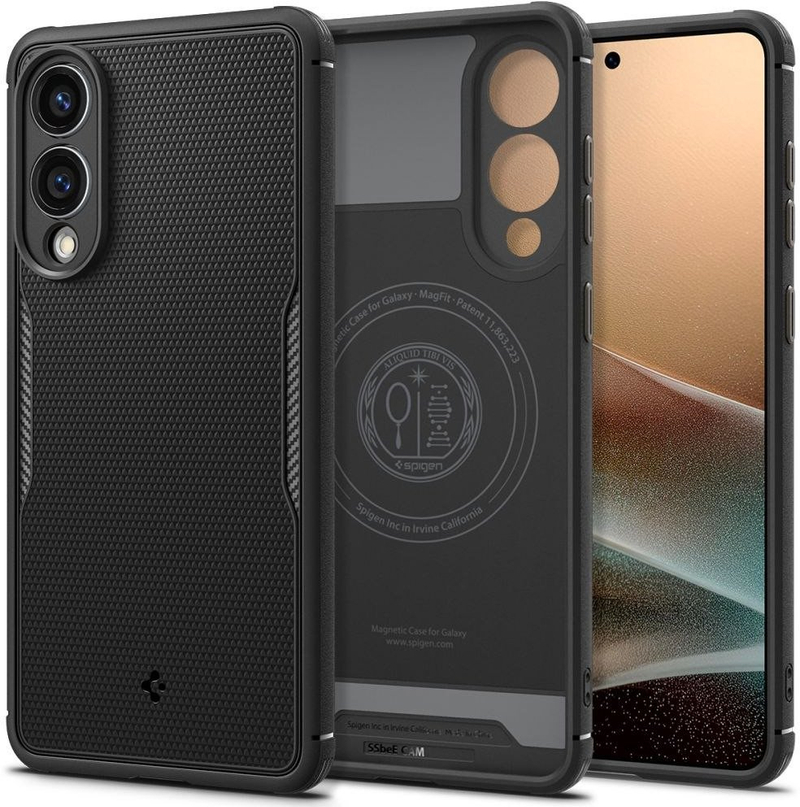 Maskë telefoni Spigen Core Armor MagSafe, për Samsung Galaxy S25 Edge, e zezë mat