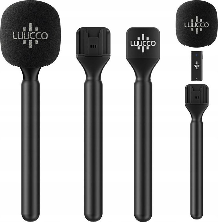 Adapter dore për mikrofon Luucco WireFree Handheld, ergonomik, i zi
